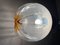 Lámpara grande esférica de cristal de Murano de Mazzega, años 60, Imagen 8