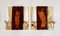Vintage Marquetry Sconces by Andrea Gusmai, Set of 2 2