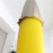 Lámpara colgante holandesa modernista pequeña de vidrio amarillo y metal, años 2000, Imagen 8