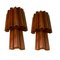 Large Glass Tube Terracotta Colored Sconces, 1970s, Set of 2 18