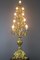 Candelabro elettrificato in ottone dorato e bronzo, Immagine 4