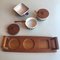 Ceramic & Teak Condiments Set from Ari Form, 1960s, Set of 8 7