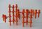 Modular Orange Candleholders by Fritz Nagel for Sonti, 1970s, Set of 5 9