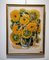 Percival Pernet, Bouquet de tournesols, Gouache on Paper, Framed, Image 2