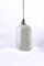 Art Deco Adjustable Pendant Light in Thick Glass with Gray-Green Veins, Marble & Alabaster 1