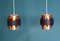 Lámparas colgantes danesas de cobre, años 70. Juego de 2, Imagen 8