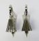 Antique Viennese Art Nouveau Chromed Wall Lamps, Set of 2, Image 1