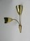 Brass Wall Lights with Flexible Arms, Set of 2 5