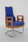 Scandinavian Plywood and Blue Skai Armchair, 1960s 2