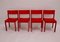 Mid-Century Red Dining Room Chairs from E. & A. Pollak, Set of 4 4