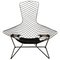 Chaise Oiseau Vintage Noire dans le style de Harry Bertoia pour Knoll, 1952 1