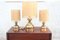 Lámparas de mesa vintage de latón, años 70. Juego de 3, Imagen 1