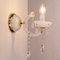Lámparas de pared blancas con cristal blanco y octágonos pendientes, años 60. Juego de 2, Imagen 4