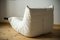 White Bouclette Lounge Chair and Pouf by Michel Ducaroy for Ligne Roset, Set of 2 2