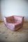 Poltrona Togo in velluto rosa perlato, poltrona ad angolo e divano a due posti di Michel Ducaroy per Ligne Roset, set di 3, Immagine 5