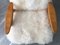 Vintage Bentwood & White Sheepskin Lounge Chair from TON, 1960s, Image 9