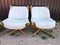 Vintage Falcon Chairs in White Leather by Sigurd Resell for Vatne Møbler, Set of 2 2