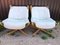 Vintage Falcon Chairs in White Leather by Sigurd Resell for Vatne Møbler, Set of 2, Image 2