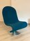 Turquoise-Blue Model 1-2-3 Lounge Chair by Verner Panton for Fritz Hansen, 1970s 1
