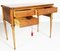 Neoclassical Blond Walnut & Flame-Applied Walnut Burl Desk, Late 1800s 10