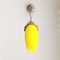 Lámpara colgante holandesa modernista pequeña de vidrio amarillo y metal, años 2000, Imagen 6
