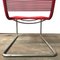 Modell 411 Armlehnstuhl aus Rotem Kunststoff & Stahlrohr von Gispen, 1930er 4
