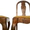 Antique Swedish Satin & Birch Chairs, Set of 2 5