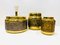 Vintage Rotary Ashtray, Cigarette Dispenser and Lighter with Brass Decoration by Erhard & Söhne, 1960s, Set of 3, Image 1