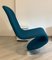 Turquoise-Blue Model 1-2-3 Lounge Chair by Verner Panton for Fritz Hansen, 1970s, Image 5