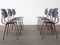 Mid-Century Salmon & Blue Revolt Chairs by Friso Kramer for Ahrend de Cirkel, Set of 6, Image 2