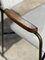 Metal Armchair in Oak and Imitation White Leather, 1950 10