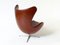 Leather Egg Chair by Arne Jacobsen for Fritz Hansen, 1967 3