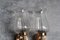 Art Deco Golden Metal and Glass Sconces, 1960s, Set of 2 13