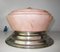 Lampadario antico in vetro opalino rosa di SG Kronenglas, Immagine 3