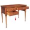 Neoclassical Blond Walnut & Flame-Applied Walnut Burl Desk, Late 1800s, Image 2