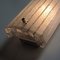 German Structured Glass and Aluminum Wall Light Lamp, 1970s, Image 5