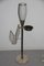 Vintage Brass & Marble Floor Lamp with Ashtray & Magazine Rack 1