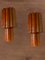 Large Glass Tube Terracotta Colored Sconces, 1970s, Set of 2 6