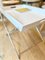 Tavolino Miami con struttura in metallo cromato e vassoio laccato bianco di Marco Zanuso Jr. per Adentro, 2016, Immagine 1