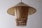 Lámpara colgante Boho de cuero, años 60, Imagen 1