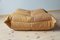 Camel Togo 3-Seater Sofa and Pouf by Michel Ducaroy for Ligne Roset, 1970s, Set of 2 2