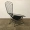 Chaise Oiseau Vintage Noire dans le style de Harry Bertoia pour Knoll, 1952 18