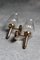 Art Deco Golden Metal and Glass Sconces, 1960s, Set of 2 2
