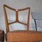 Esszimmerstühle aus Holz & Stoff, Italien, 1950er, 4er Set 9