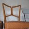 Wood and Fabric Dining Chairs, Italy, 1950s, Set of 4 9