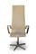 Danish Cream Leather and Brushed Aluminium Swivel Oxford Desk Chair by Arne Jacobsen for Fritz Hansen, 1965, Image 2