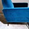 Vintage Italian Armchair in Velvet Ottanio Color 11