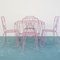 Juego de mesa y sillas de jardín vintage de hierro, años 60. Juego de 5, Imagen 1