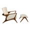 Coutour Lounge Chairs and Ottomans by Vladimir Kagan, Set of 2, Image 3