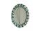 Italian White & Green glazed Ceramic Wall Mirror from La Farnesiana, 1950s 2